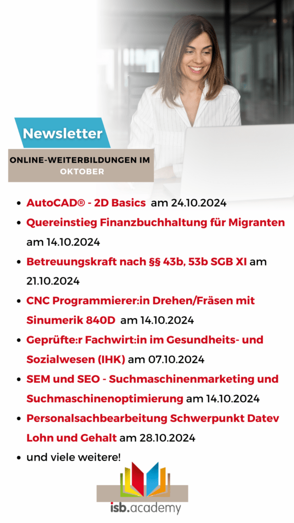 Bildungsangebote Herbst, berufliche Qualifizierung, individuelle Bildung, Karrierechancen im Herbst, Seminare und Oktober, berufliche Entwicklung, Lernen im Herbst 2024, für Berufstätige, Qualifizierungsangebote Oktober, berufliche Weiterbildung, neue Lernchancen, Fortbildungsmöglichkeiten, Karriereplanung Herbst, Bildungsnewsletter Oktober, berufliche Chancen, persönliche Weiterentwicklung, Herbst, Weiterbildungsmöglichkeiten, Qualifikation für den Beruf, Bildung und Karriere